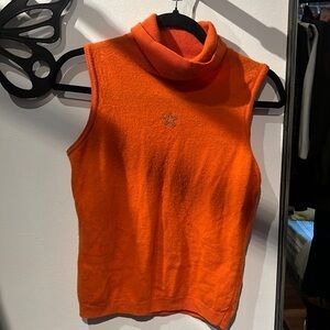Orange star turtleneck - made in Italy 100% wool *